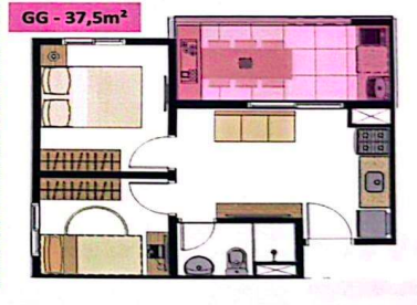 Apartamento à venda com 37m², 2 quartos sem vaga - 12