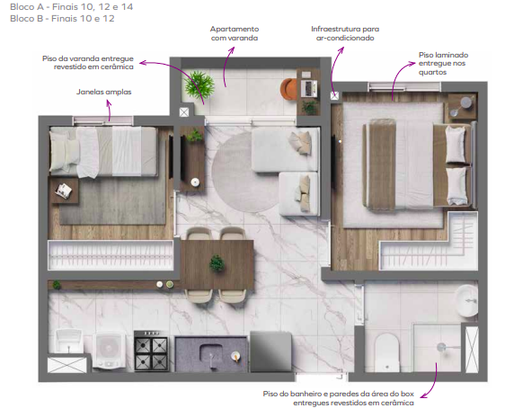 Apartamento à venda com 34m², 2 quartos sem vaga - 18