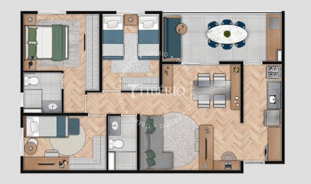Apartamento à venda com 75m², 3 quartos com vaga - 39