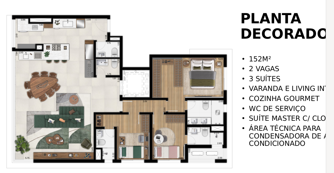 Apartamento à venda com 151m², 3 quartos com vaga - 20