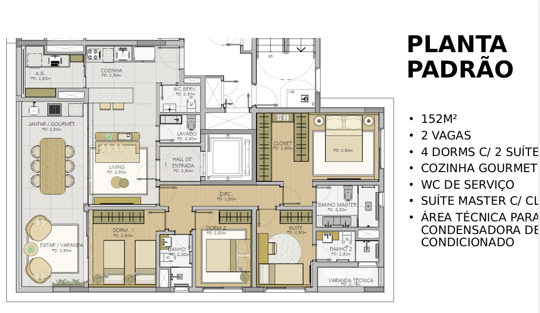 Apartamento à venda com 151m², 3 quartos com vaga - 22