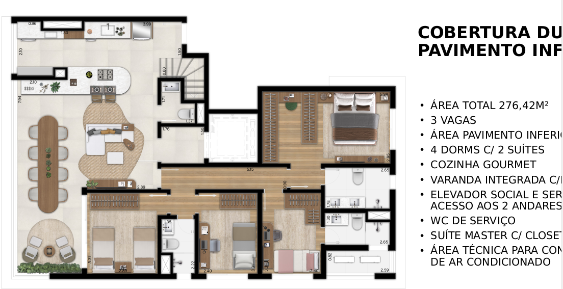 Apartamento à venda com 276m², 4 quartos com vaga - 20