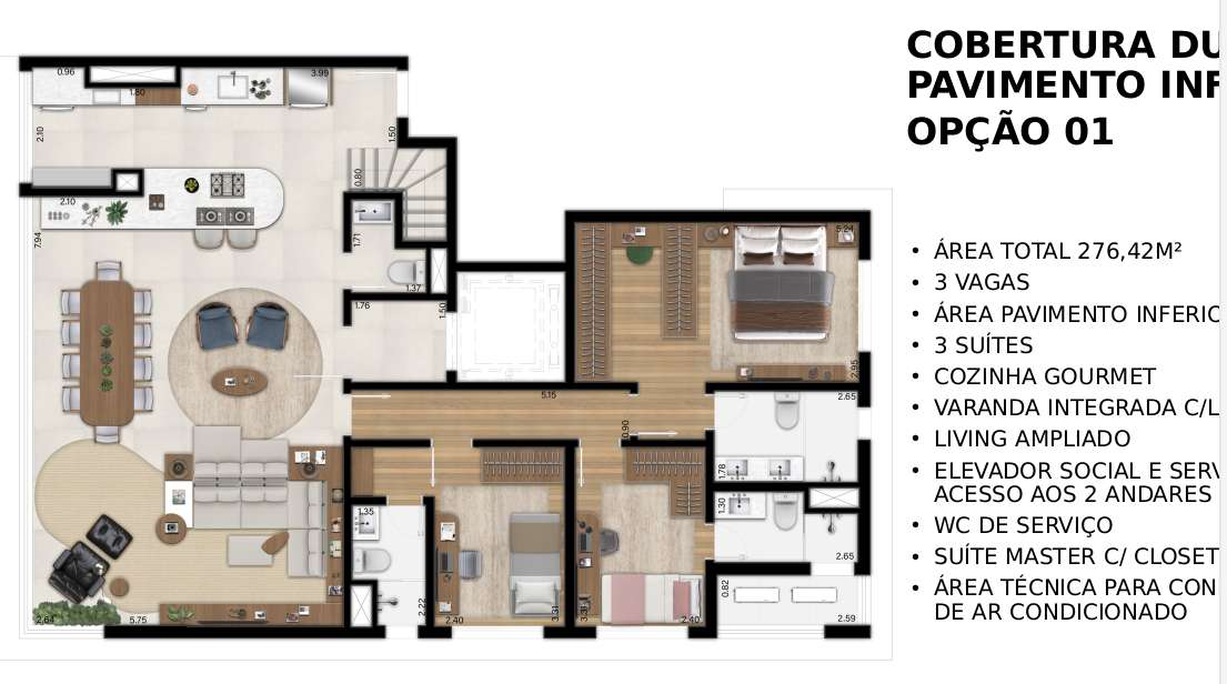 Apartamento à venda com 276m², 4 quartos com vaga - 21