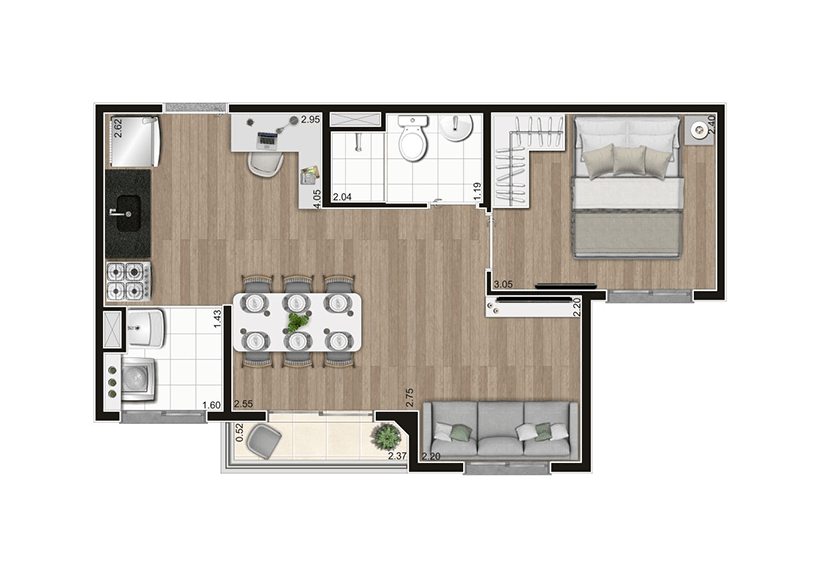Apartamento à venda com 37m², 2 quartos com vaga - 13