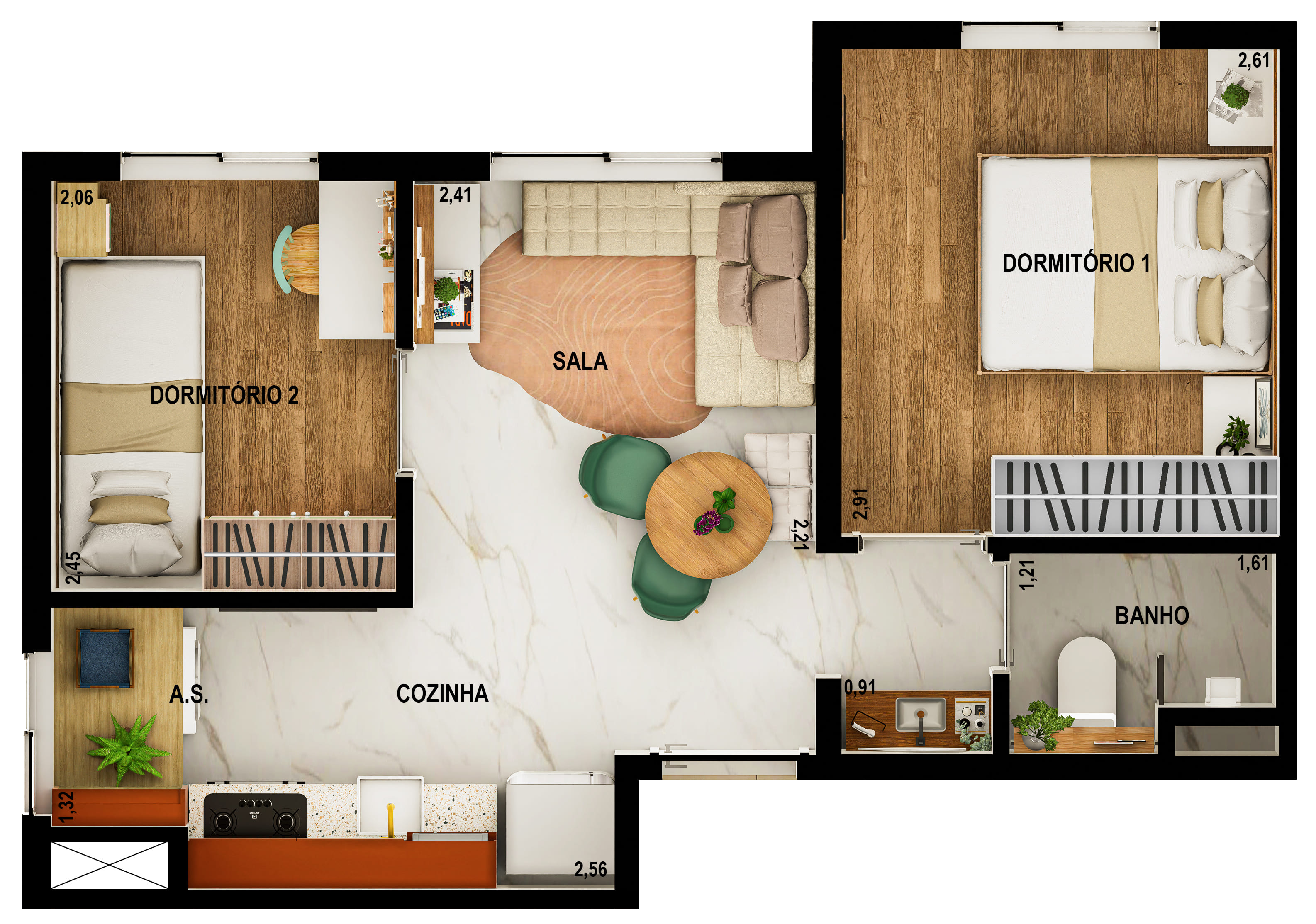 Apartamento à venda com 33m², 2 quartos com vaga - 13