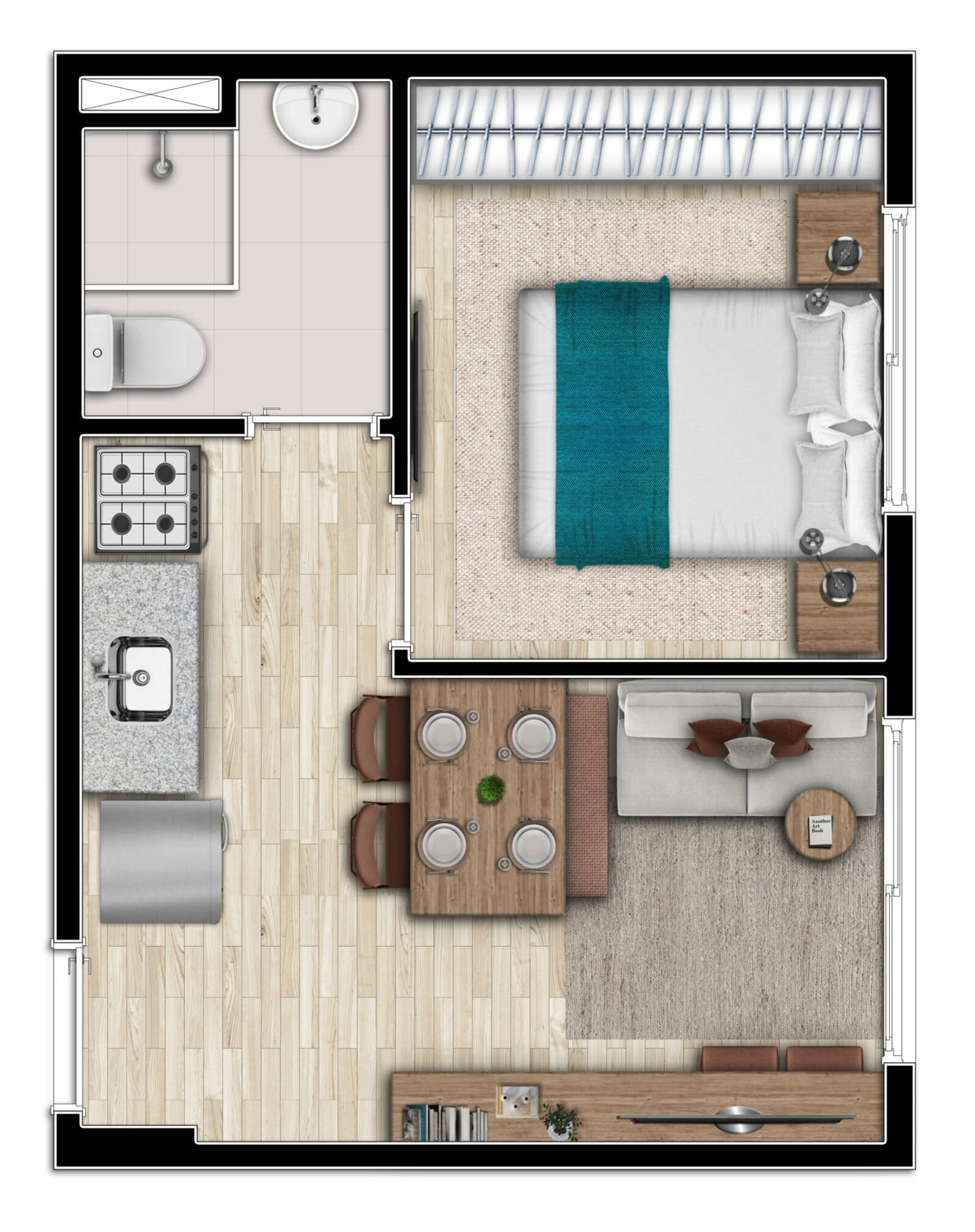 Apartamento à venda com 25m², 1 quarto sem vaga - 23
