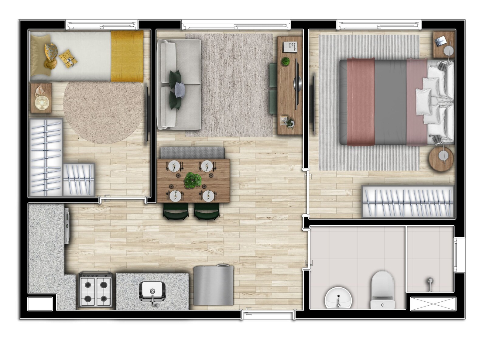 Apartamento à venda com 34m², 2 quartos sem vaga - 23