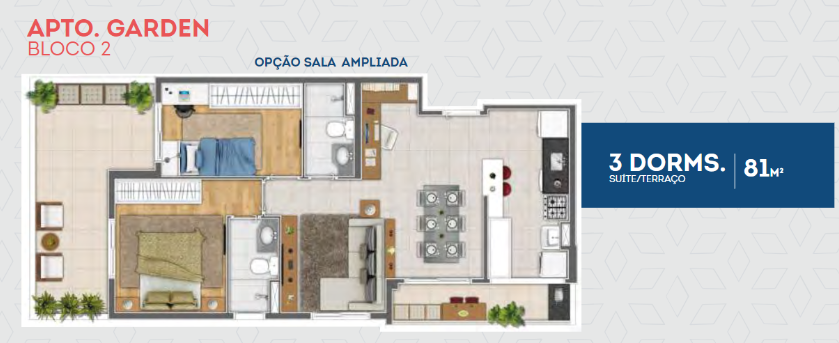 Apartamento à venda com 81m², 3 quartos com vaga - 20