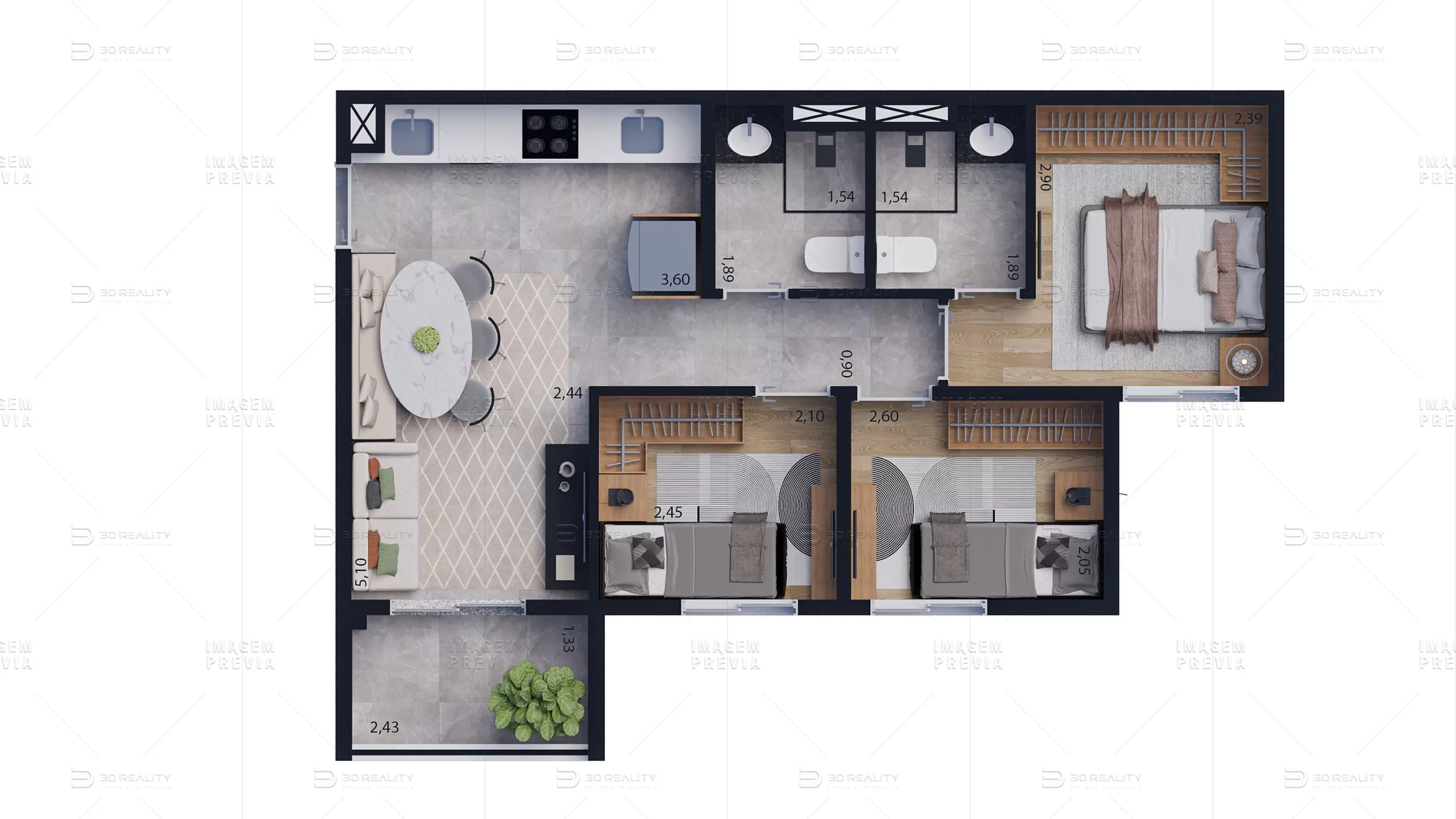 Apartamento à venda com 51m², 3 quartos com vaga - 20