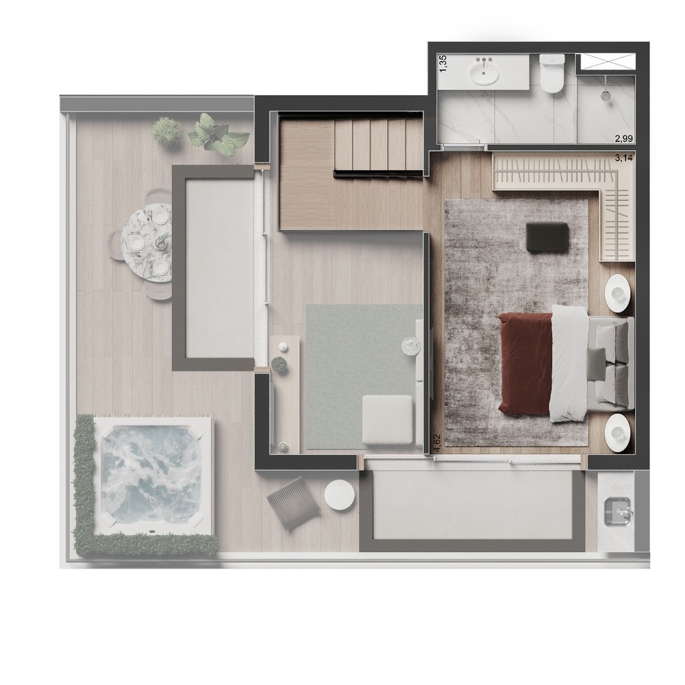Apartamento à venda com 84m², 1 quarto sem vaga - 24