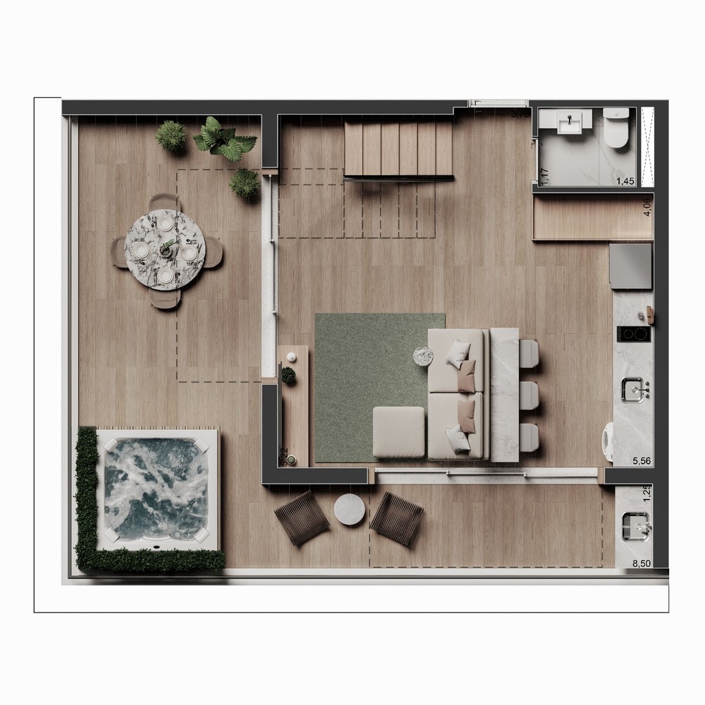 Apartamento à venda com 84m², 1 quarto sem vaga - 25