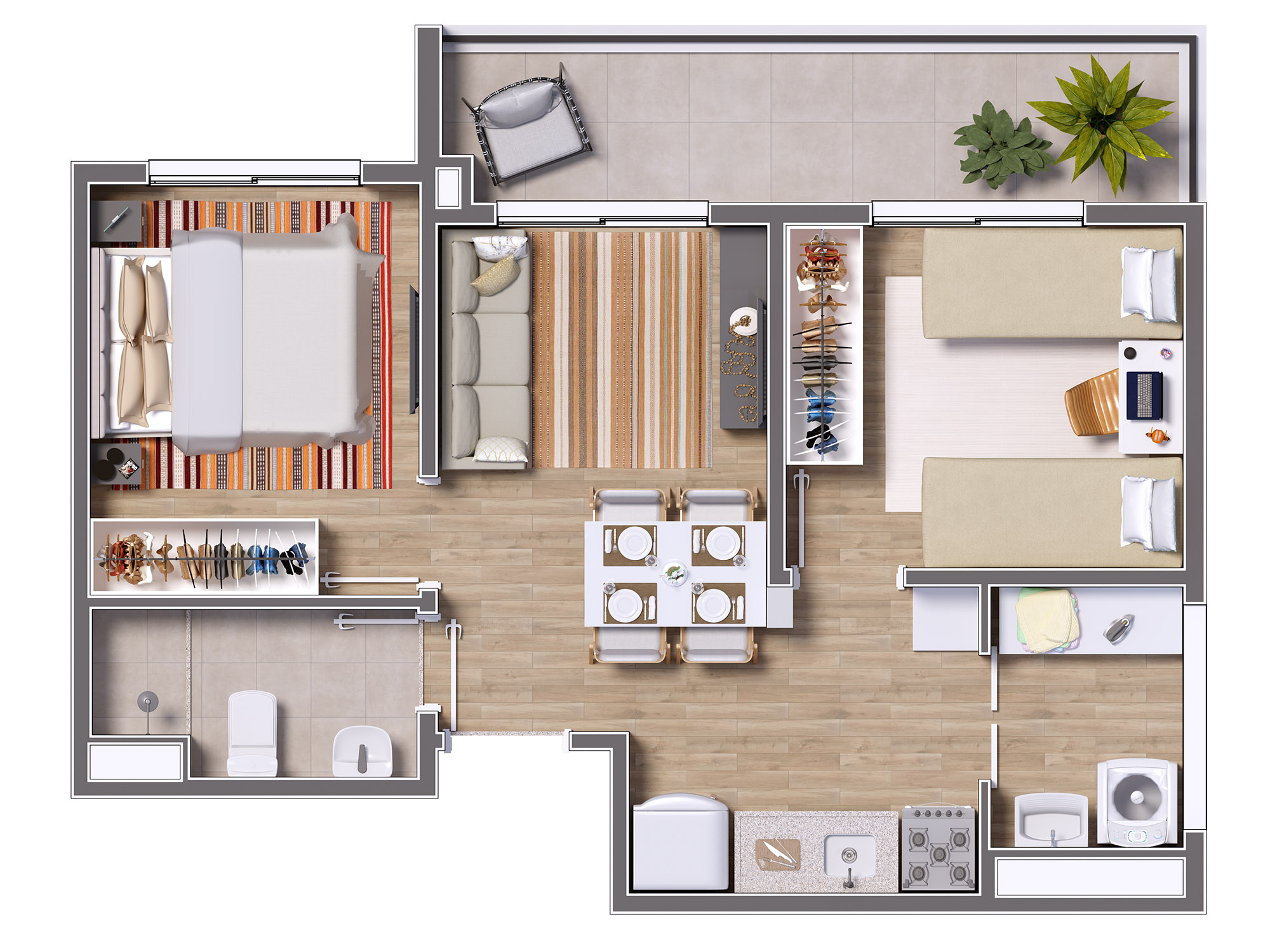 Apartamento à venda com 46m², 2 quartos com vaga - 20