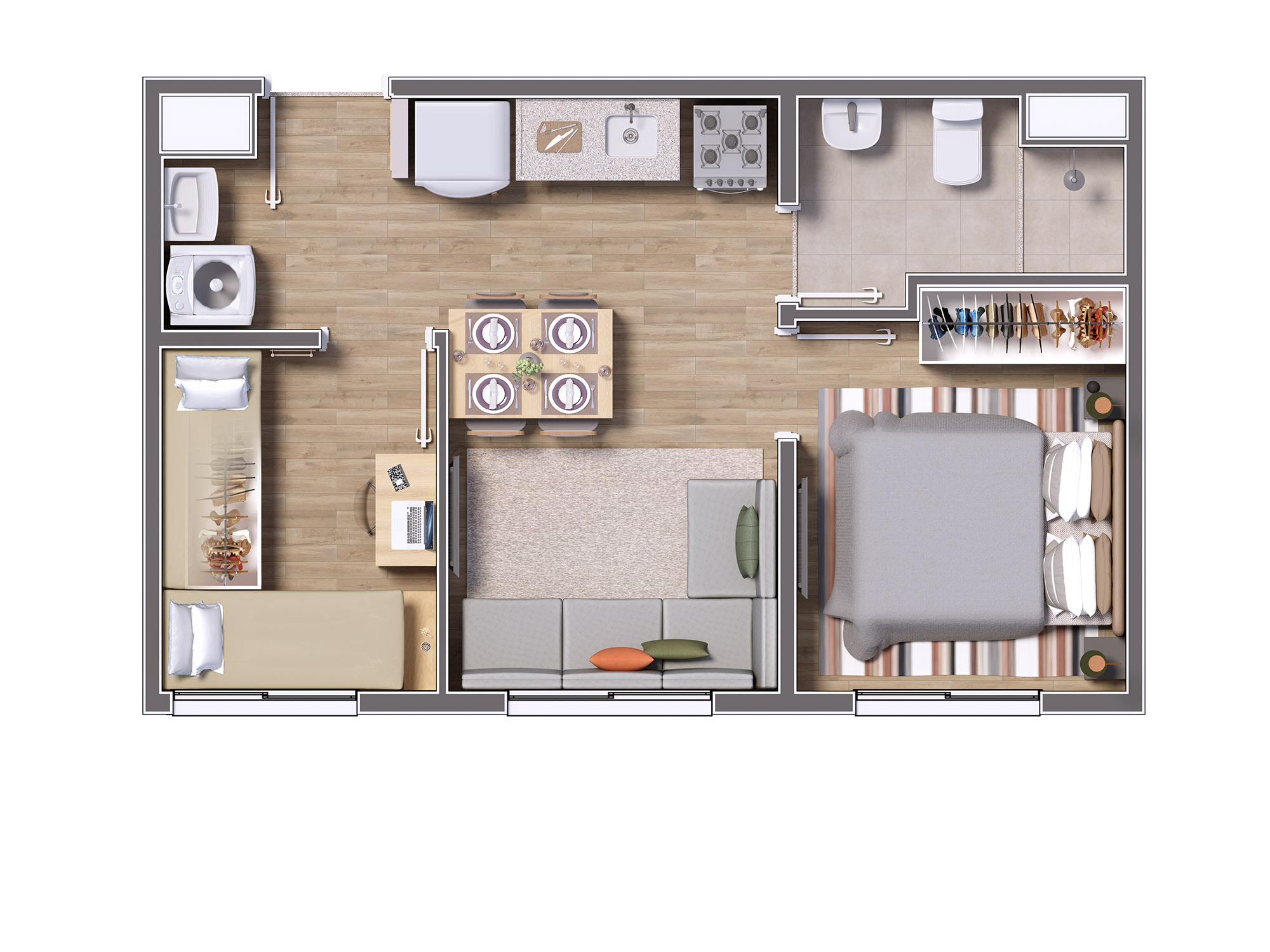 Apartamento à venda com 33m², 2 quartos sem vaga - 20