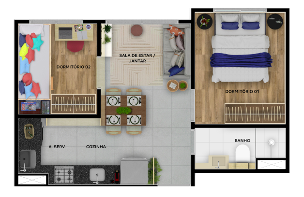 Apartamento à venda com 31m², 2 quartos sem vaga - 14