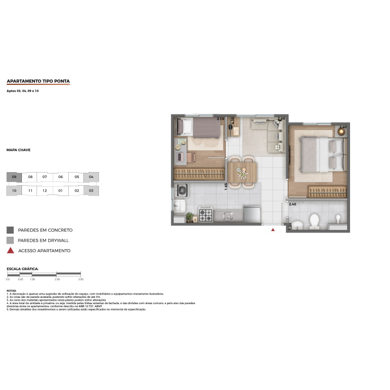 Apartamento à venda com 32m², 2 quartos com vaga - 23