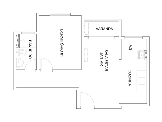 Apartamento à venda com 35m², 1 quarto com vaga - 21