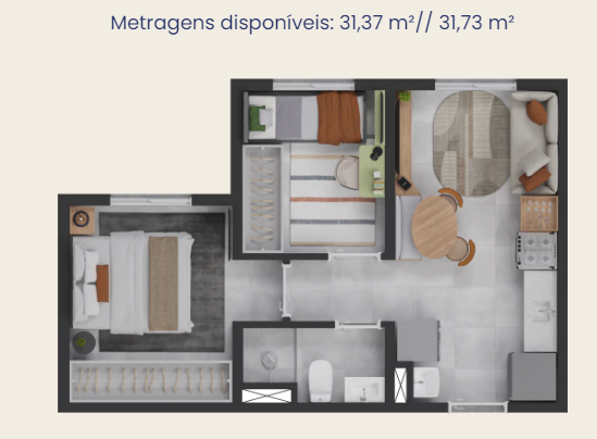 Apartamento à venda com 31m², 2 quartos sem vaga - 8