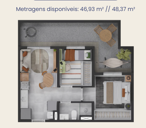 Apartamento à venda com 46m², 2 quartos sem vaga - 8