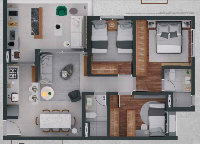 Apartamento à venda com 81m², 3 quartos com vaga - 12