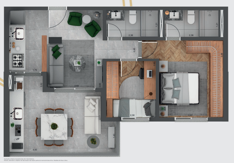 Apartamento à venda com 67m², 2 quartos com vaga - 15