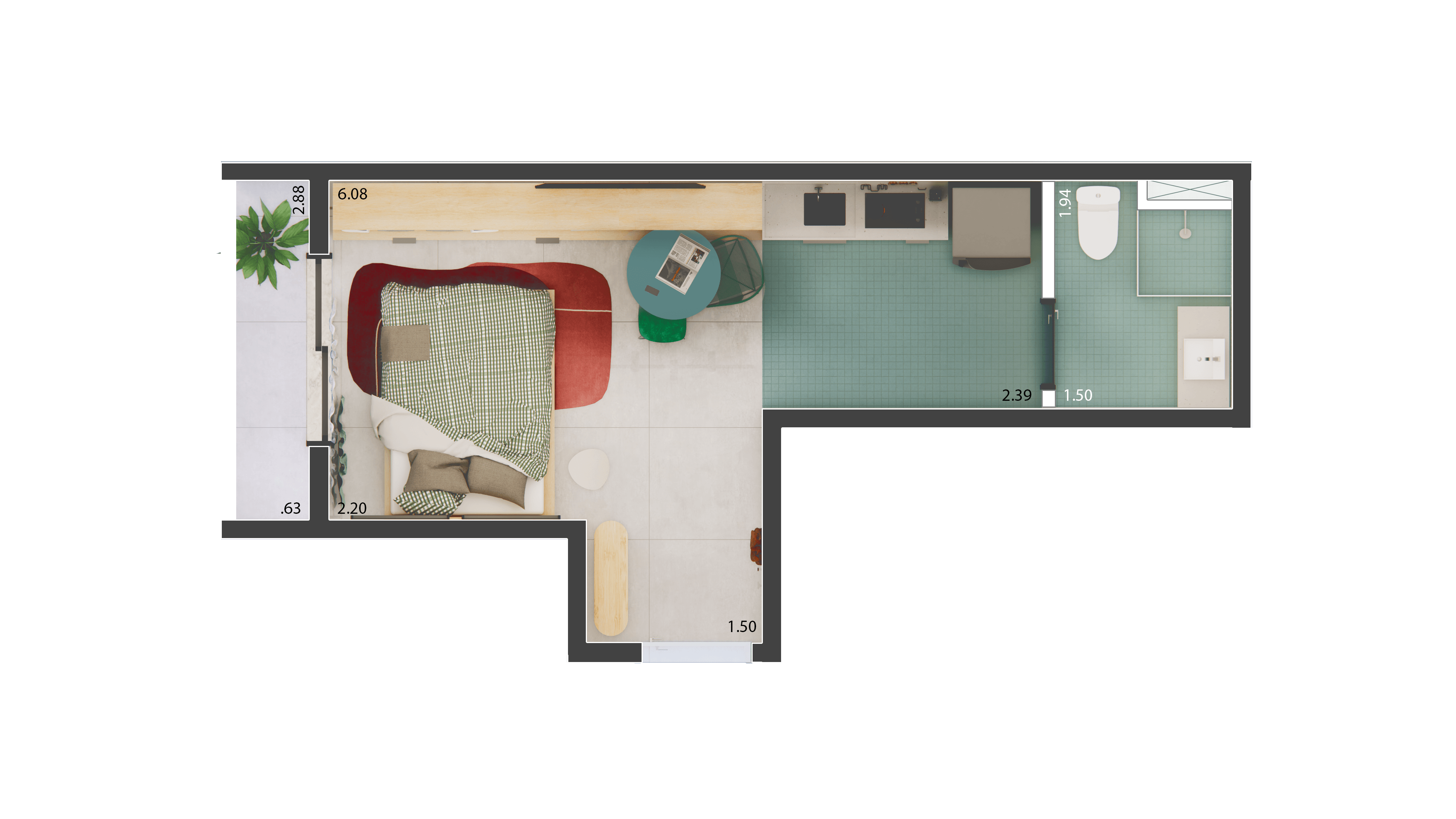 Studio à venda com 25m², 0 quartos sem vaga - 18