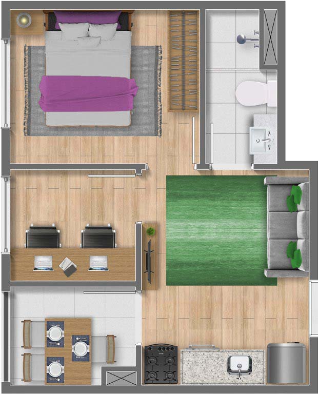 Apartamento à venda com 28m², 1 quarto sem vaga - 23
