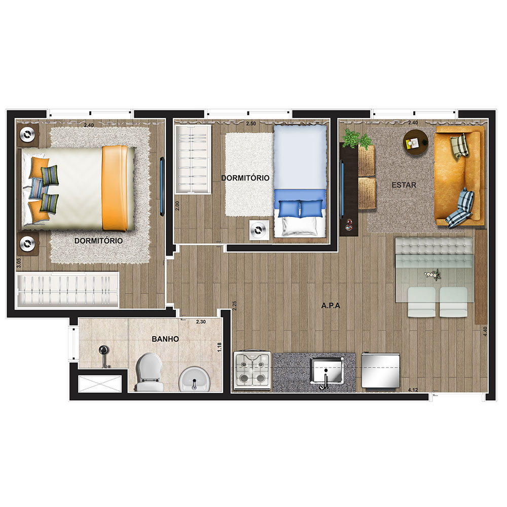 Apartamento à venda com 35m², 2 quartos sem vaga - 14