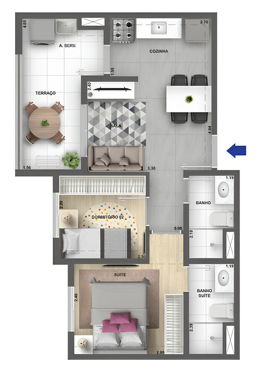 Apartamento à venda com 45m², 2 quartos com vaga - 25