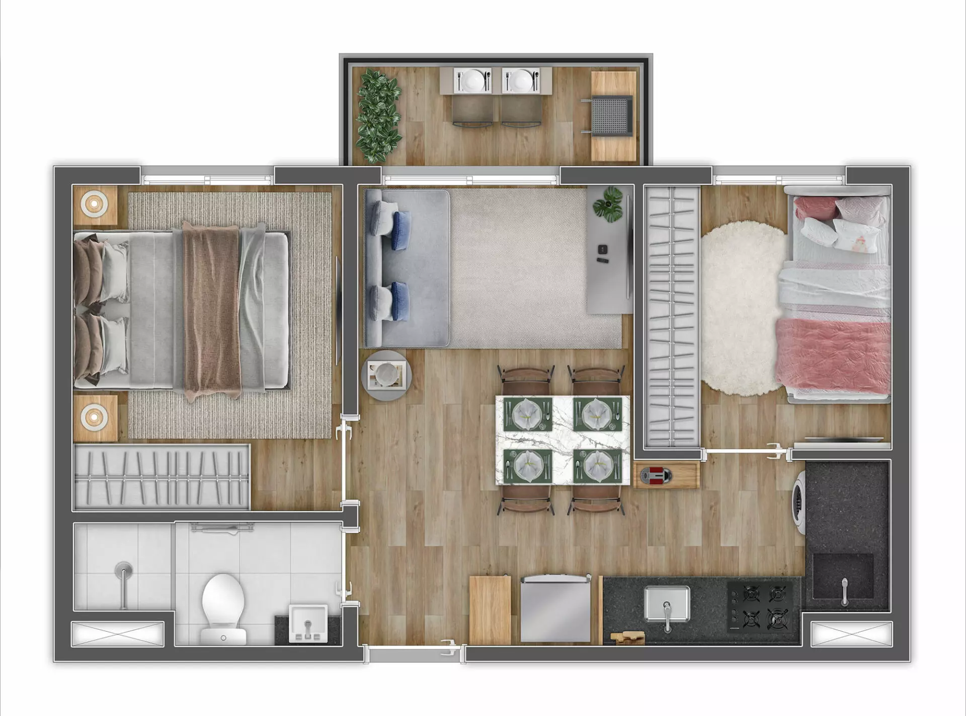 Apartamento à venda com 35m², 2 quartos sem vaga - 14