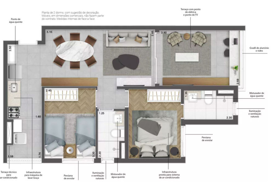 Apartamento à venda com 64m², 2 quartos com vaga - 19
