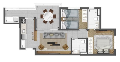 Apartamento à venda com 64m², 2 quartos com vaga - 18