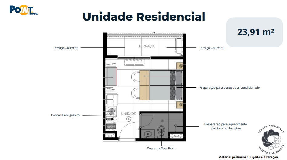 Studio à venda com 23m², 0 quartos sem vaga - 19