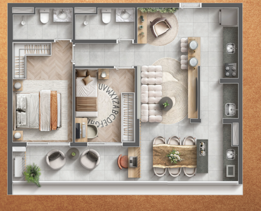 Apartamento à venda com 65m², 2 quartos com vaga - 16