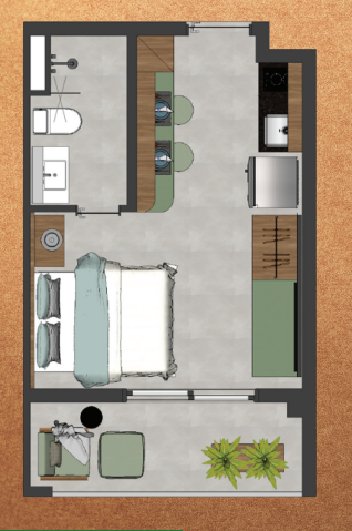 Studio à venda com 25m², 0 quartos sem vaga - 16