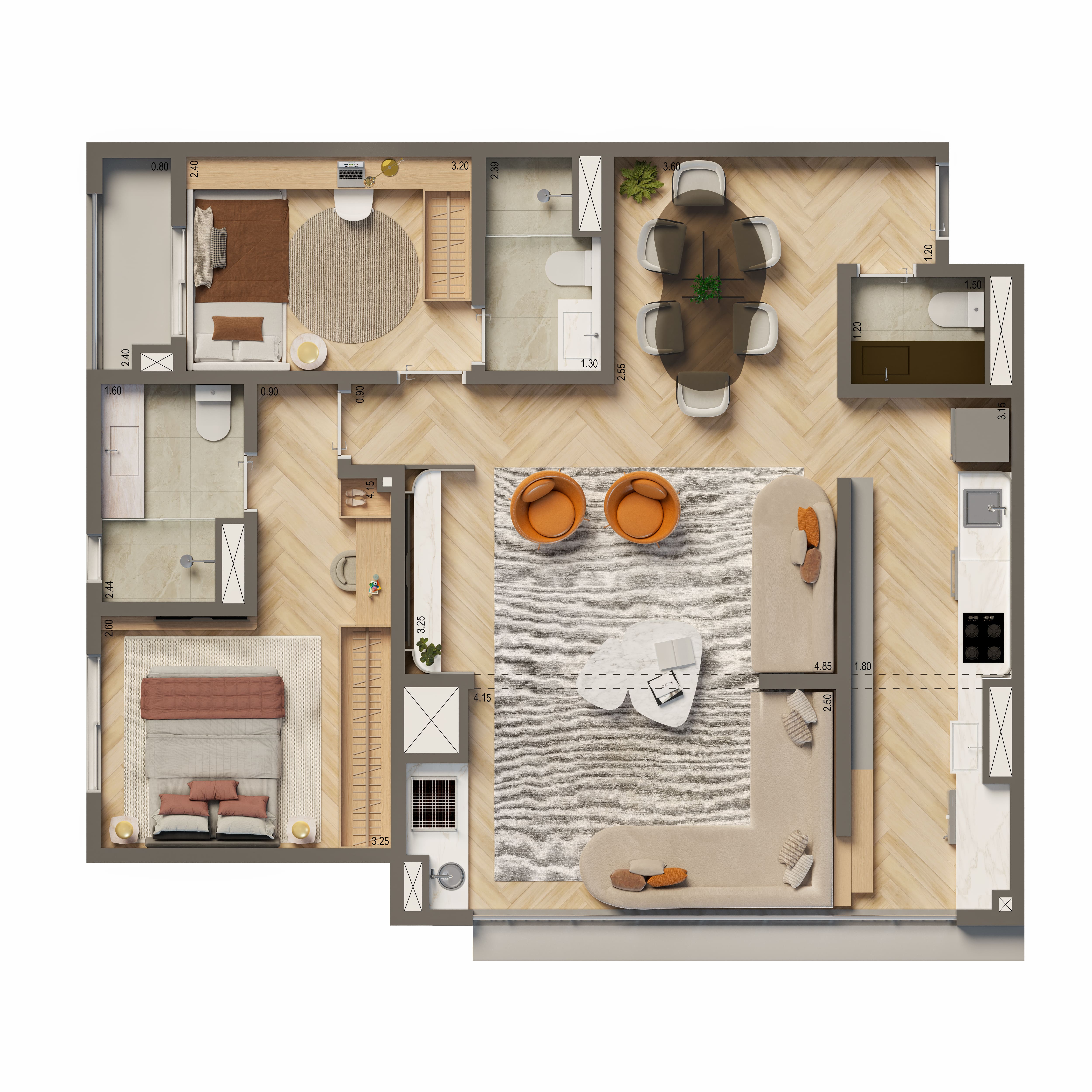 Apartamento à venda com 86m², 2 quartos com vaga - 19