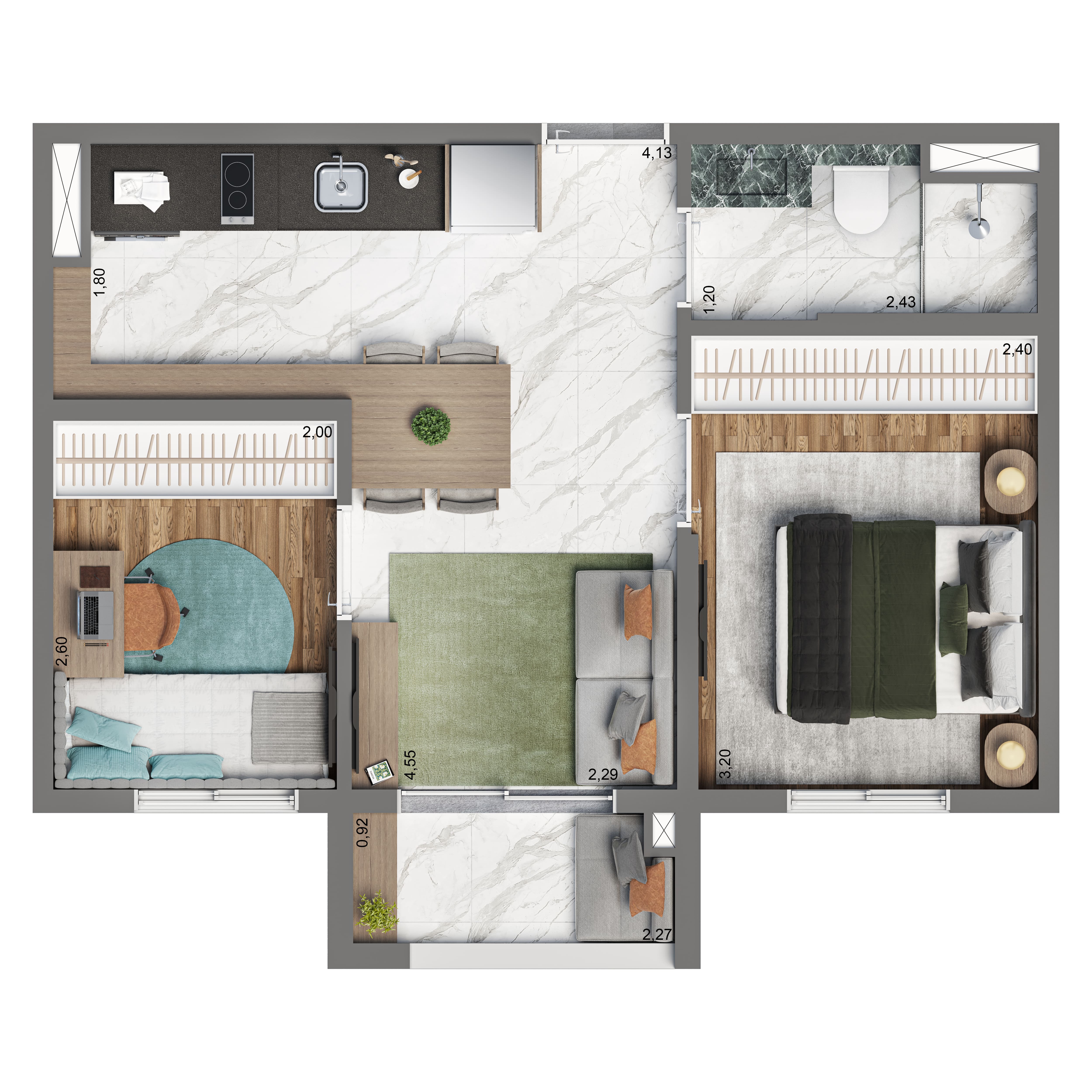 Apartamento à venda com 37m², 2 quartos sem vaga - 10