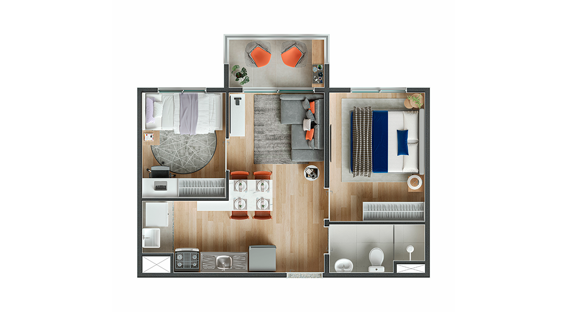 Apartamento à venda com 38m², 2 quartos sem vaga - 18