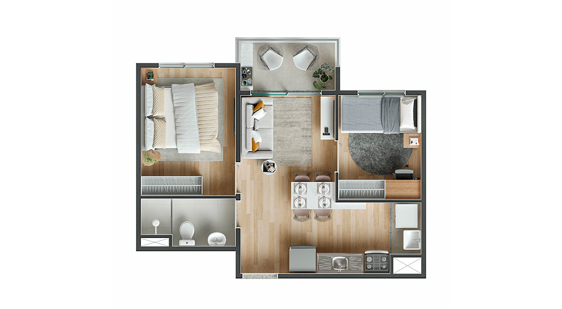 Apartamento à venda com 38m², 2 quartos sem vaga - 19
