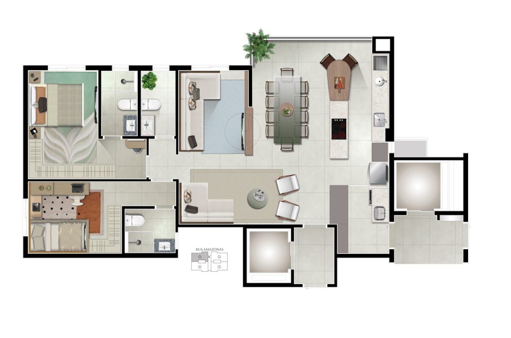 Apartamento à venda com 104m², 2 quartos com vaga - 19
