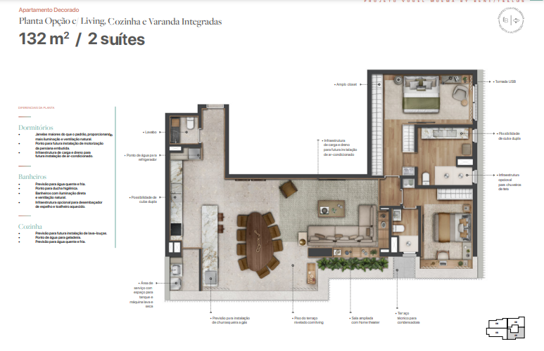 Apartamento à venda com 132m², 3 quartos com vaga - 25