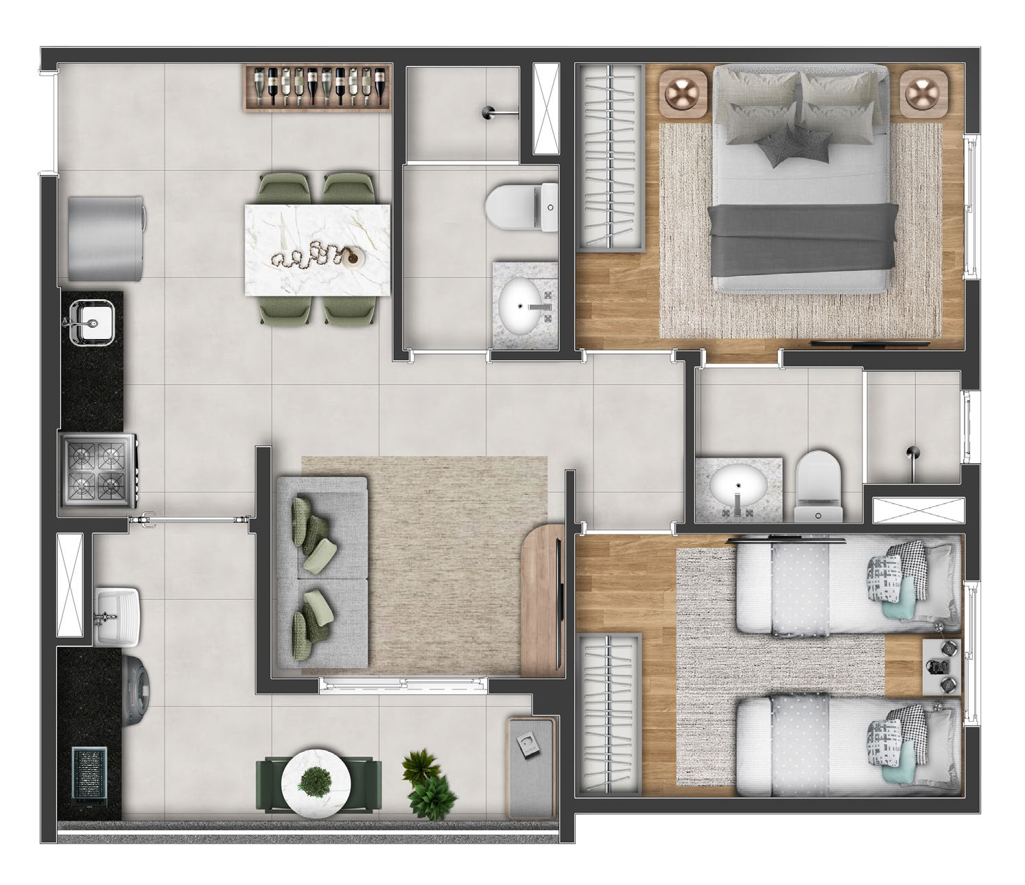 Apartamento à venda com 50m², 2 quartos com vaga - 22