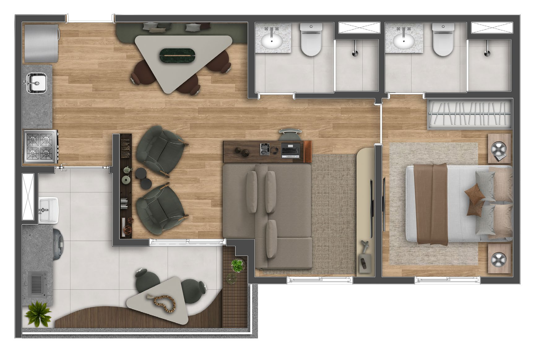 Apartamento à venda com 50m², 2 quartos com vaga - 23