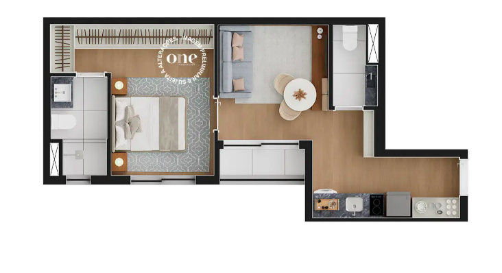 Apartamento à venda com 39m², 1 quarto sem vaga - 10