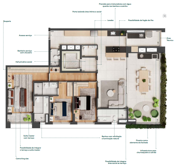 Apartamento à venda com 145m², 3 quartos com vaga - 29