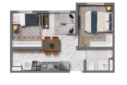 Apartamento à venda com 32m², 2 quartos sem vaga - 17