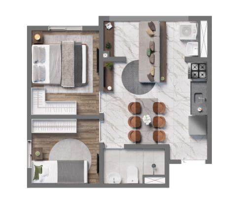 Apartamento à venda com 36m², 2 quartos sem vaga - 17