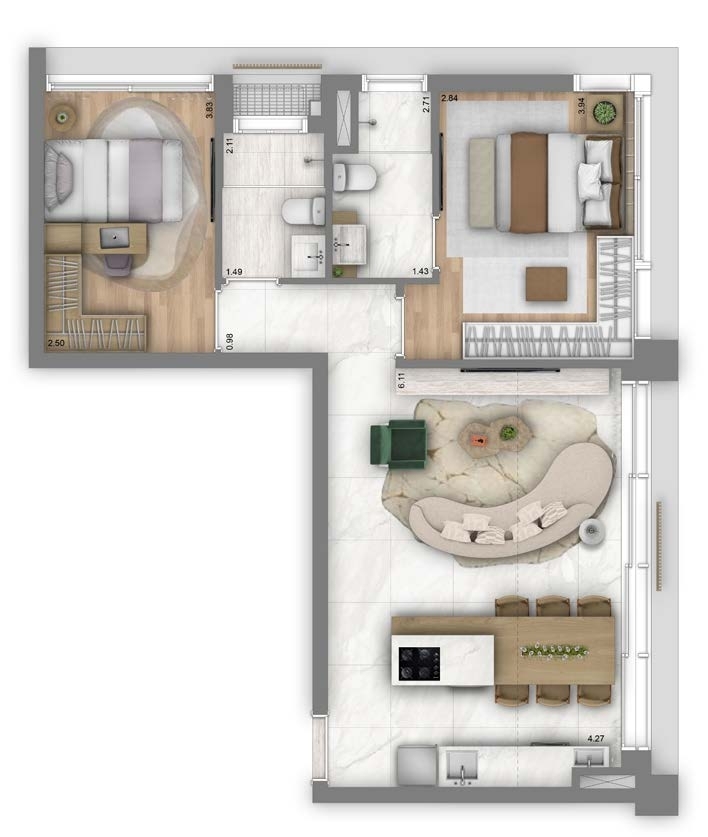 Apartamento à venda com 69m², 2 quartos com vaga - 29