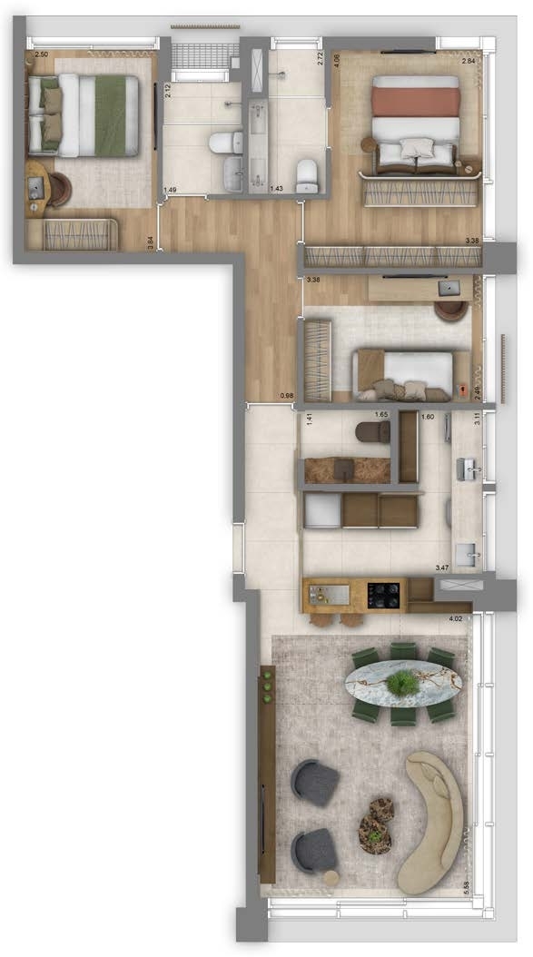 Apartamento à venda com 100m², 3 quartos com vaga - 29