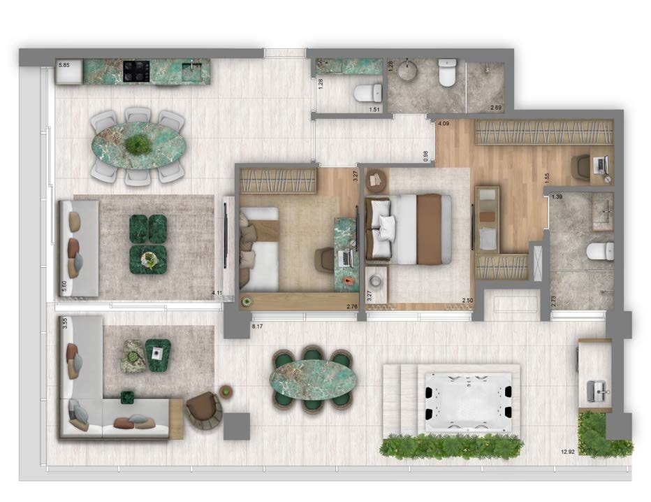 Apartamento à venda com 127m², 2 quartos com vaga - 29