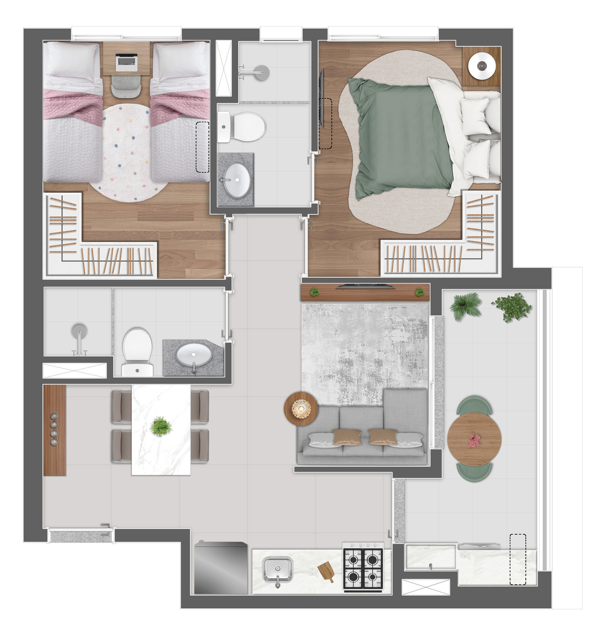 Apartamento à venda com 48m², 2 quartos com vaga - 19